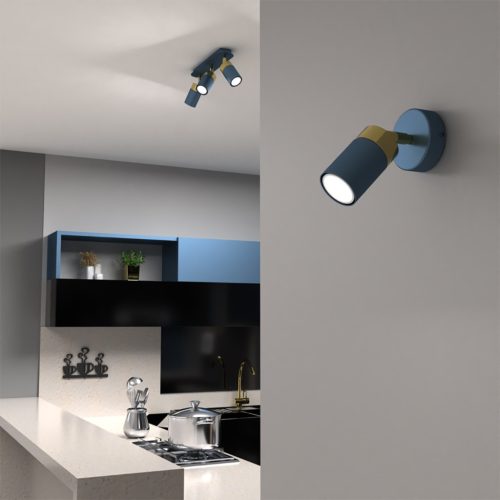 JOKER BLUE GOLD fali lámpa GU10 MILAGRO fém mennyezeti lámpa modern stílusban