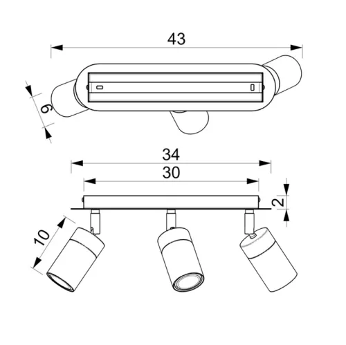 JOKER BLUE GOLD mennyezeti lámpa 3 x GU10 MILAGRO Fém modern stílusban
