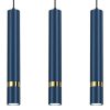 JOKER BLUE GOLD függőlámpa 3 x GU10 MILAGRO Fém modern stílusban