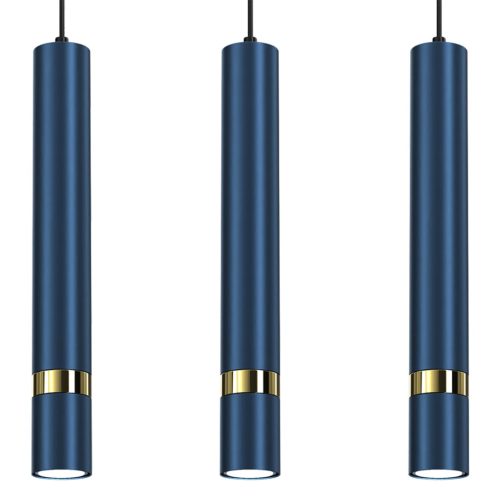 JOKER BLUE GOLD függőlámpa 3 x GU10 MILAGRO Fém modern stílusban
