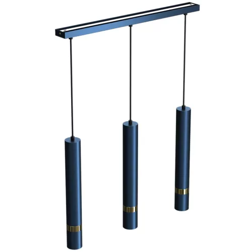 JOKER BLUE GOLD függőlámpa 3 x GU10 MILAGRO Fém modern stílusban