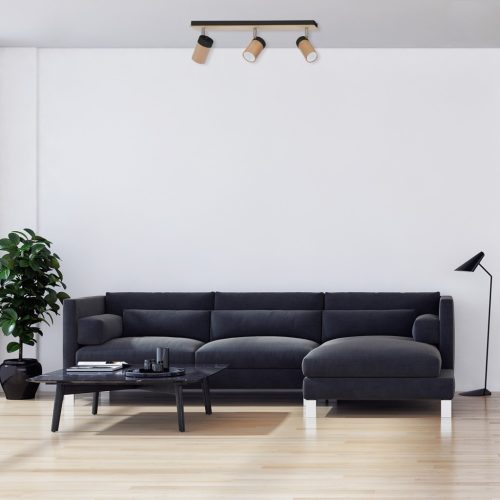 BARON mennyezeti lámpa fekete 3xGU10 Milagro