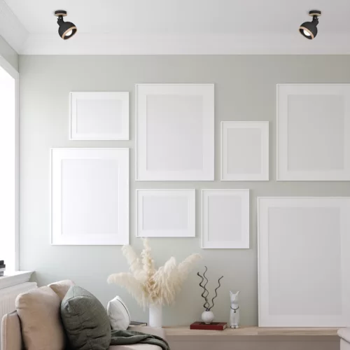 OVÁL Falilámpa Fekete 1xE27 Milagro