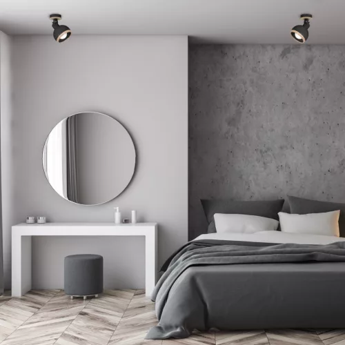 OVÁL Falilámpa Fekete 1xE27 Milagro