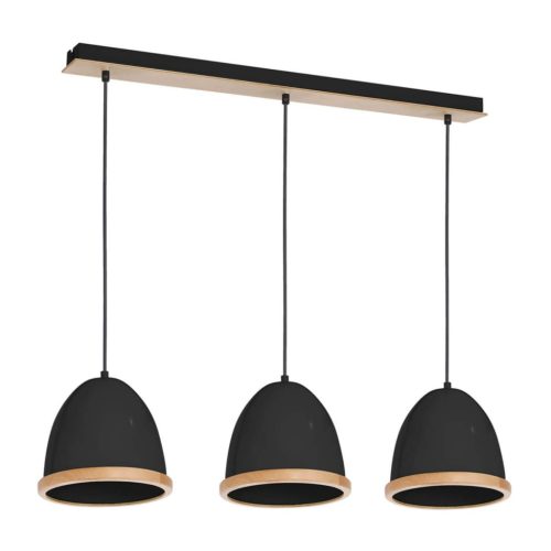 MiLAGRO STUDIO BLACK 3xE27 fekete függőlámpa