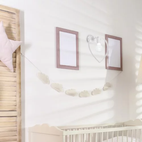 AMORE fali lámpa fehér 1xE27 Milagro