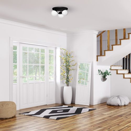 SFERA mennyezeti lámpa fekete 3xE14 Milagro