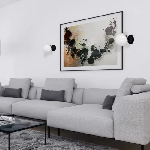 SFERA Fali lámpa Fekete króm 1xE14 Milagro