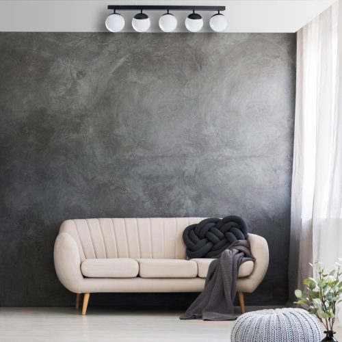 SFERA mennyezeti lámpa fekete 5xE14 Milagro