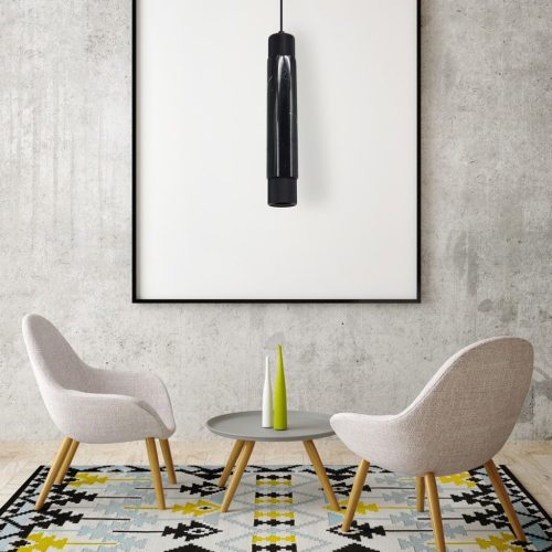 Márvány fekete mennyezeti lámpa 1xGU10 Milagro