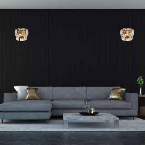 CHELSEA Fali lámpa arany 2xE14 Milagro