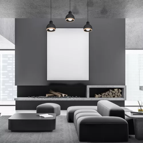 OVÁL fekete mennyezeti lámpa 3xE27 Milagro