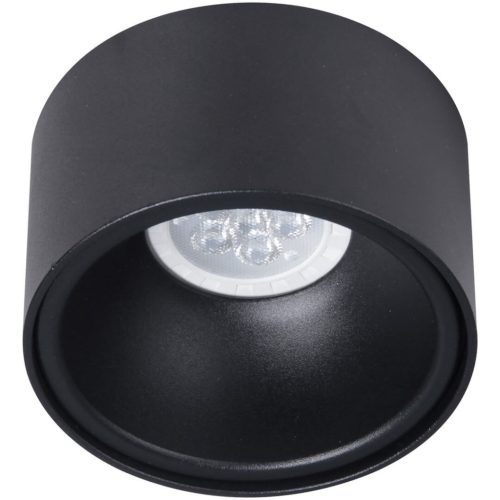 Süllyesztett HALOGEN Tube Spot Light Round Black GU10 Bali Milagro