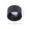 Süllyesztett HALOGEN Tube Spot Light Round Black GU10 Bali Milagro