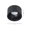 Süllyesztett HALOGÉN Tube Spot Light Round Black GU10 Bali Milagro