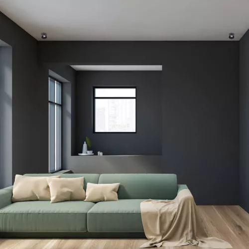 Süllyesztett HALOGÉN Tube Spot Light Round Black GU10 Bali Milagro