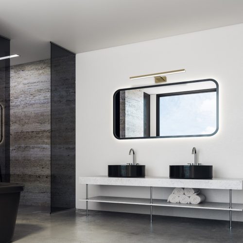 SHINE fali lámpa sárgaréz 60cm 13,8W LED Milagro