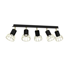 DANTE mennyezeti lámpa fekete arany 5x mini GU10 Milagro