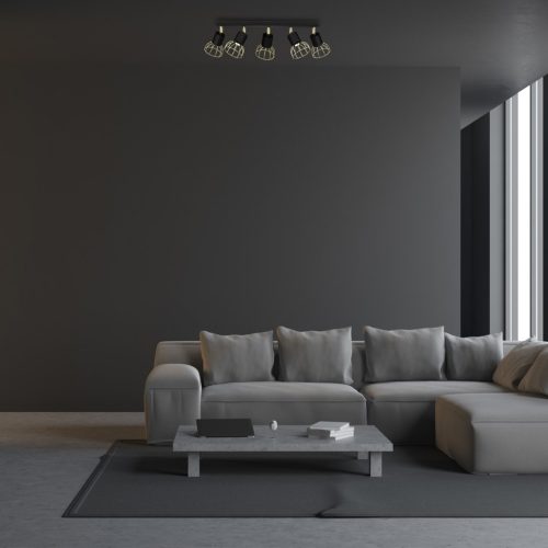 DANTE mennyezeti lámpa fekete arany 5x mini GU10 Milagro