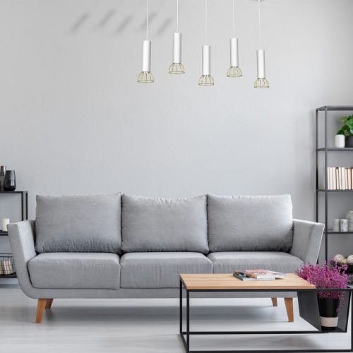 DANTE White Gold függő mennyezeti lámpa 5x mini GU10 Milagro