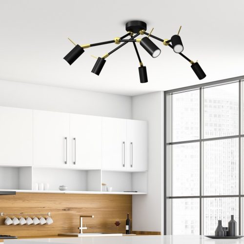 IRIS Black Gold mennyezeti lámpa 6x mini GU10 Milagro