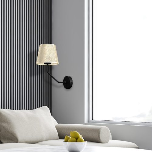 Fali lámpa ETNA Fekete 1xE27 Milagro