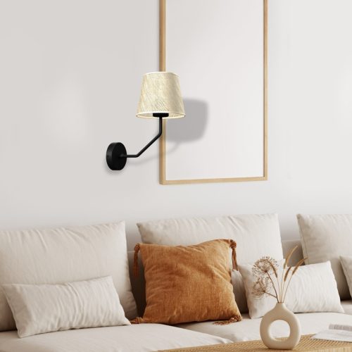 Fali lámpa ETNA Fekete 1xE27 Milagro