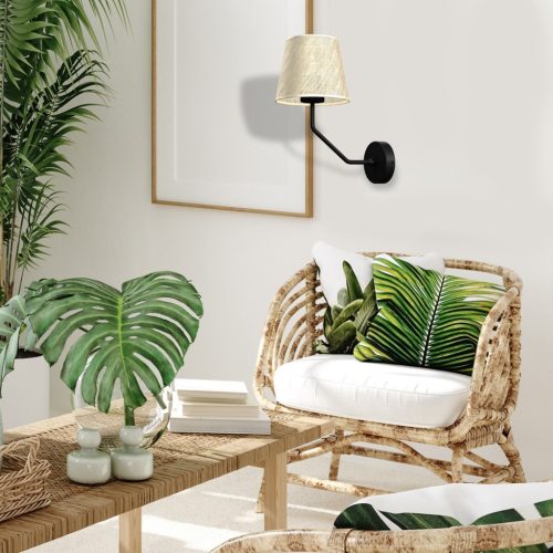 Fali lámpa ETNA Fekete 1xE27 Milagro