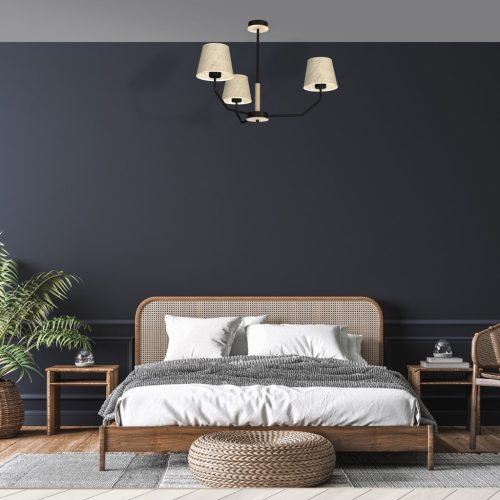 ETNA fekete mennyezeti lámpa 3xE27 Milagro