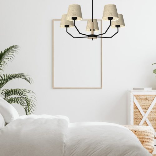 ETNA fekete mennyezeti lámpa 5xE27 Milagro