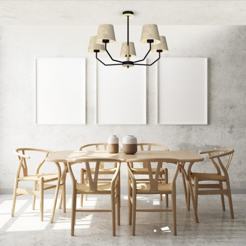 ETNA fekete mennyezeti lámpa 5xE27 Milagro