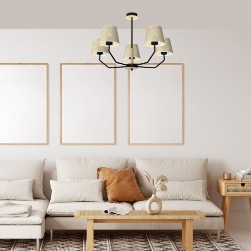 ETNA fekete mennyezeti lámpa 5xE27 Milagro