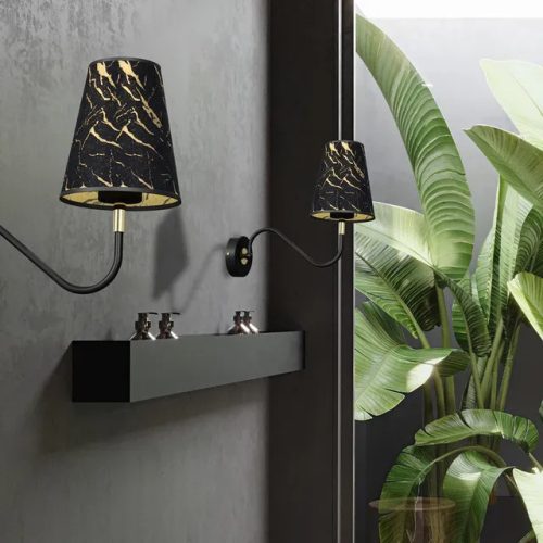 HERMES Black Gold fali lámpa 1xE27 Milagro