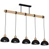 ERIK fekete fa mennyezeti lámpa 5xE27 Milagro