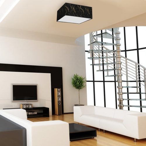 LED mennyezeti lámpa SENSO Black Gold Square 2xE27 Milagro