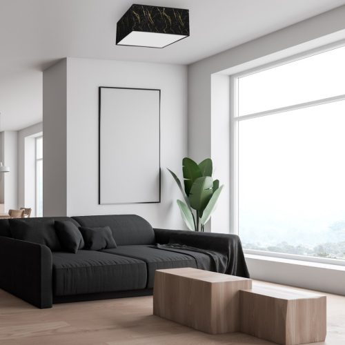 LED mennyezeti lámpa SENSO Black Gold Square 2xE27 Milagro