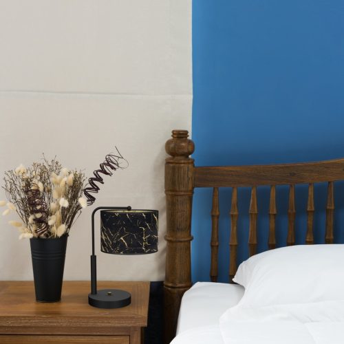 SENSO asztali lámpa fekete arany 1xE27 éjszakai asztali lámpa Milagro