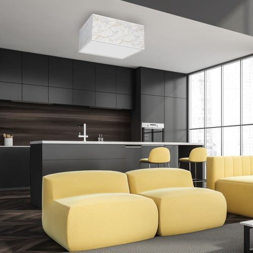 LED mennyezeti lámpa SENSO White Gold Square 3xE27 Milagro