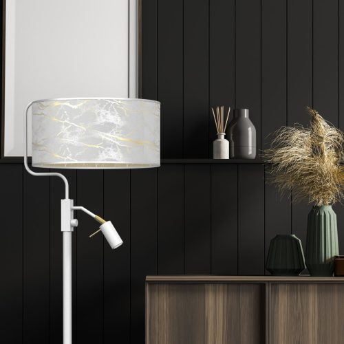 SENSO állólámpa fehérarany 1xE27 + 1x mini GU10 Milagro