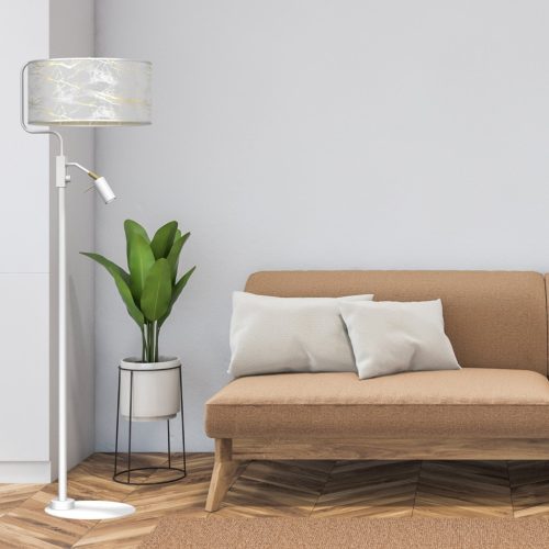 SENSO állólámpa fehérarany 1xE27 + 1x mini GU10 Milagro