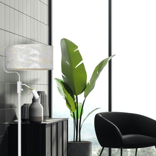 SENSO állólámpa fehérarany 1xE27 + 1x mini GU10 Milagro