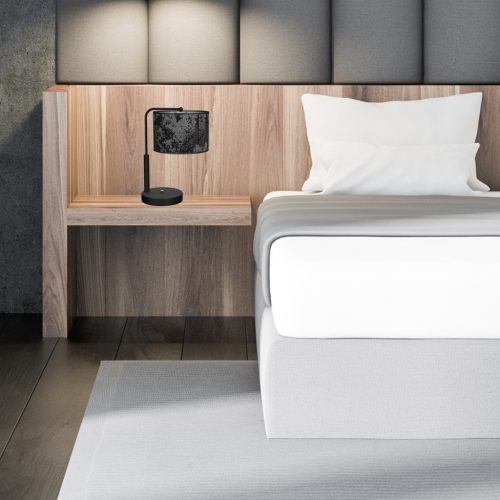 SATINO LED Asztali lámpa Ezüst 1xE27 Milagro