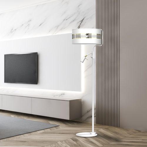 ULTIMO állólámpa fehér 1xE27 + 1xmini GU10 Milagro