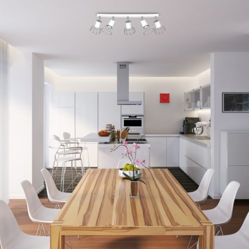 Dante ezüst mennyezeti lámpa 5x mini GU10 Milagro