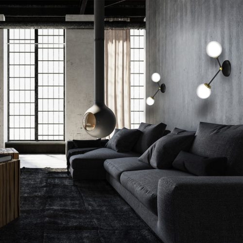 JOY Black Gold fali lámpa 2xE14 Milagro