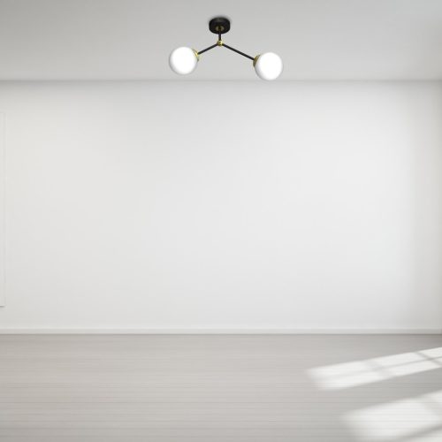 JOY mennyezeti lámpa fekete arany 2xE14 Milagro