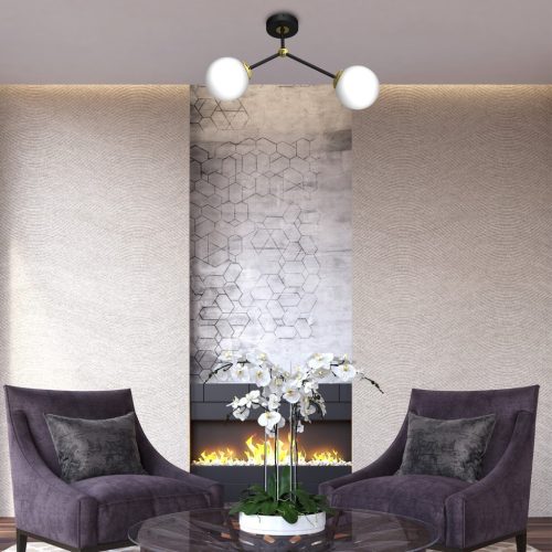 JOY mennyezeti lámpa fekete arany 2xE14 Milagro