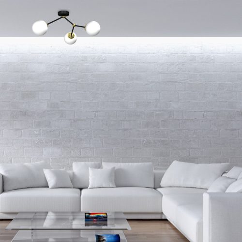 JOY mennyezeti lámpa fekete arany 3xE14 Milagro