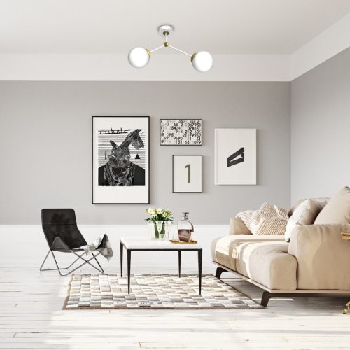 JOY mennyezeti lámpa White Gold 2xE14 Milagro