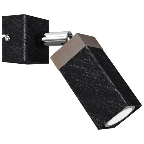 SOLO SAWN Black Patina fa fali lámpa 1x mini GU10 Milagro